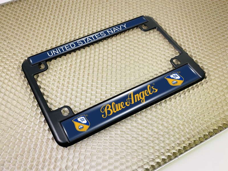 U.S. Navy Blue Angels - Motorcycle Metal License Plate Frame